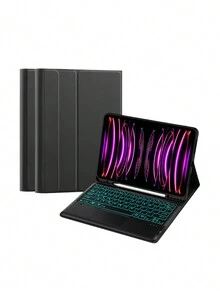 Backlit TrackPad Keyboard Case Cover Compatible With iPad Pro 12.9 inch 3rd 4th 5th 6th generation 2018-2022 ipadpro Tablet Magic Smart TouchPad Keyboards - Black - Arabic layout - View 5