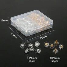 100 Cái/lốc Không Gây Dị Ứng Bông Tai Móc Bộ Phối Màu Mở Nhảy Nhẫn Nút Tai Cho Tự Làm Trang Sức Làm - Nhiều màu - Xem 5