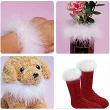 1pc Feather Boa For Crafts Wedding Party Halloween Costume Christmas Tree Decoration - White - View 4