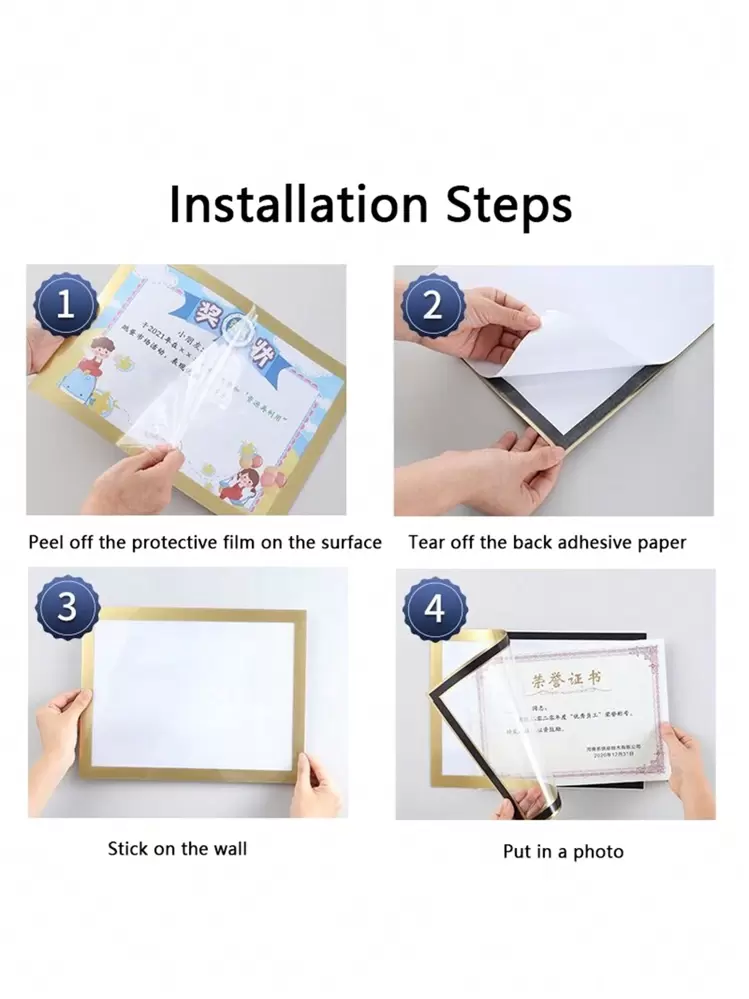 A4サイズ マグネット式プラスチックフォトフレーム 10個/5個セット