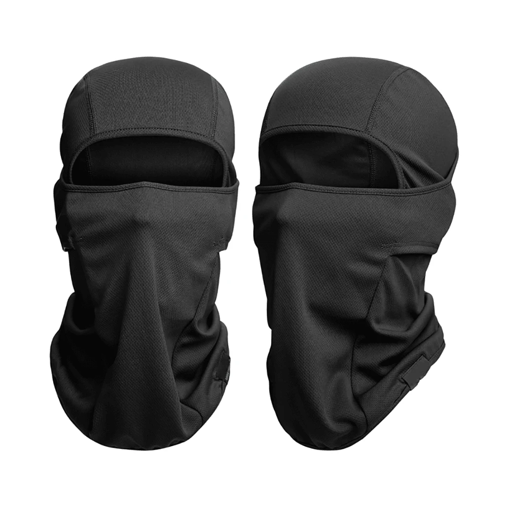 1pc Breathable, Sun-proof And Windproof Cycling Face Mask Hood - Black - View 1
