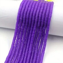 每串320-330顆6mm果凍色扁圓形聚合物黏土珠子,搭配熔岩風格,鬆散的間隔珠子,適用於手工diy珠寶製作用品 - 混合 - 查看 16