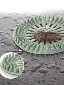 1pc Sink Drain Filter Bathroom Shower Floor Drain Cover Hair Stopper Strainer - White - View 6