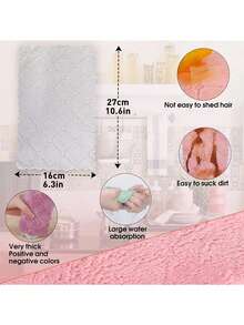 5入組微纖維碗布,雙面加厚陽離子超吸水珊瑚絨碗布,柔軟擦拭清潔布,適用於家用廚房家庭清潔隨機顏色發貨