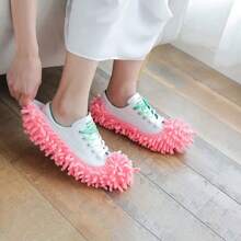 1pair Multifunctional Floor Dust Cleaning Mop Slippers, Slouchy Mop Shoes, Detachable And Washable Mop Head For Floor Cleaning - Multicolor - View 7