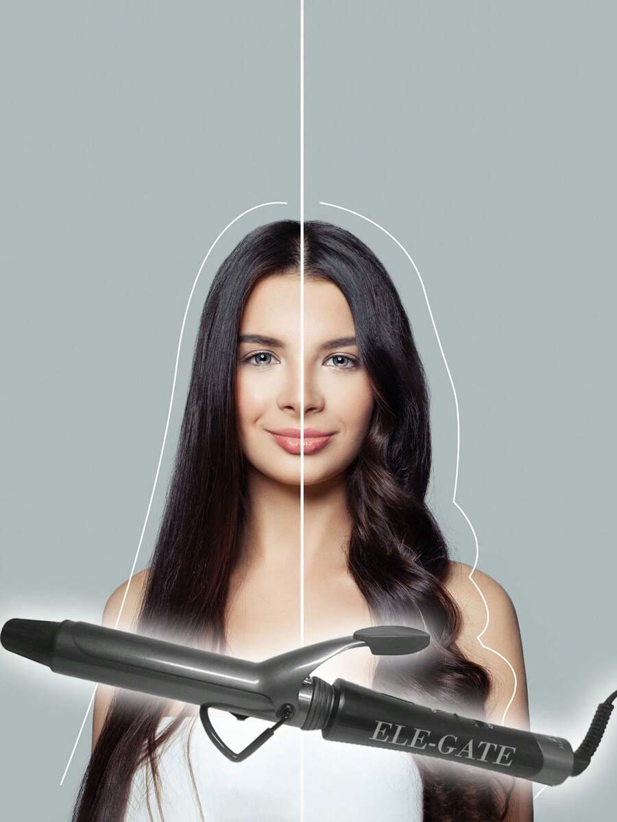 Rizador Tenaza Enchinadora de Cabello de Titanio para Rizos Duraderos y Brillantes Plancha Alasiadora - Multicolor - Ver 1