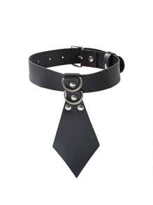 2 件龐克風格皮革項圈,正式領帶設計,項鍊或領帶,適合女士男士 - 彩色 - 查看 2