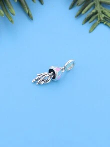 1 件 Design Sense 925 純銀彩虹水母吊墜珠適合diy,適合少女紀念 - 銀色 - 查看 2