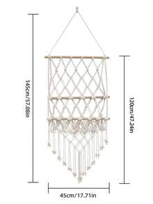 1入複古波希米亞風格手編掛毯,適用於門廳、書報架、旅店、民宿等場所裝飾