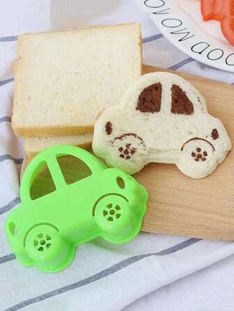 1pc Sandwich toast mold, car shaped bread cutting machine and seal, bread sandwich forming machine, bread embossing device, used for lunch and bento boxes, sandwich cutting machine