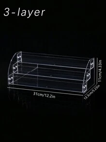 1pc Transparent Simple Stair-Shaped Glasses Storage Rack Suitable For Male And Female Sunglasses Sunscreen Glasses Etc. 2-7 Layers Optional Large Capacity Glasses Display Stand - Clear - View 16