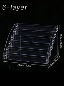 1pc Transparent Simple Stair-Shaped Glasses Storage Rack Suitable For Male And Female Sunglasses Sunscreen Glasses Etc. 2-7 Layers Optional Large Capacity Glasses Display Stand - Clear - View 14