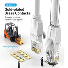 VENTION 6 类非屏蔽电缆 Cat 6 网络跳线 PVC 以太网电缆适用于 PC、笔记本电脑、路由器等 RJ45 设备 - 灰色 - 查看 7