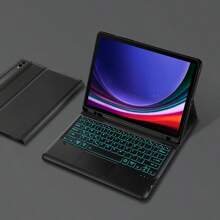 背光触控板键盘保护套书式保护套适用于 Galaxy Tab S8+ / S7 FE /Plus 12.4 英寸 S7fe X800 X806/T730 T735 T736/ T970 T975 平板电脑磁分离智能触控板键盘超薄 - 黑色-英語佈局 - 查看 9