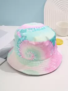 1pc Children's Tie-dye Printed Bucket Hat Suitable For Four Seasons - Multicolor - View 1
