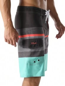 Men's Sportwear Quick Dry Board Shorts with Lining - Grey - View 6