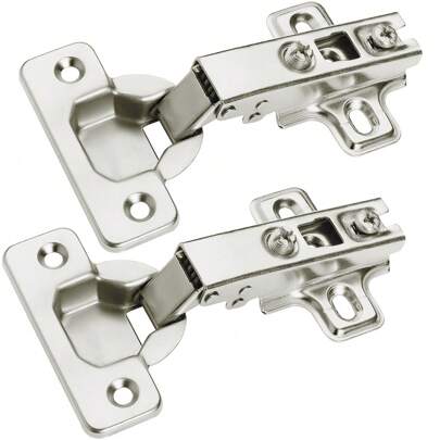 Facil Negocio Importadora 2pçs Dobradiças Caneco Pressão Reta Porta Armário Móveis 35mm Calço Dobradiça Reto Para Móveis Armarios Grarda Roupas Cozinha Banheiro Madeira Marceneiro