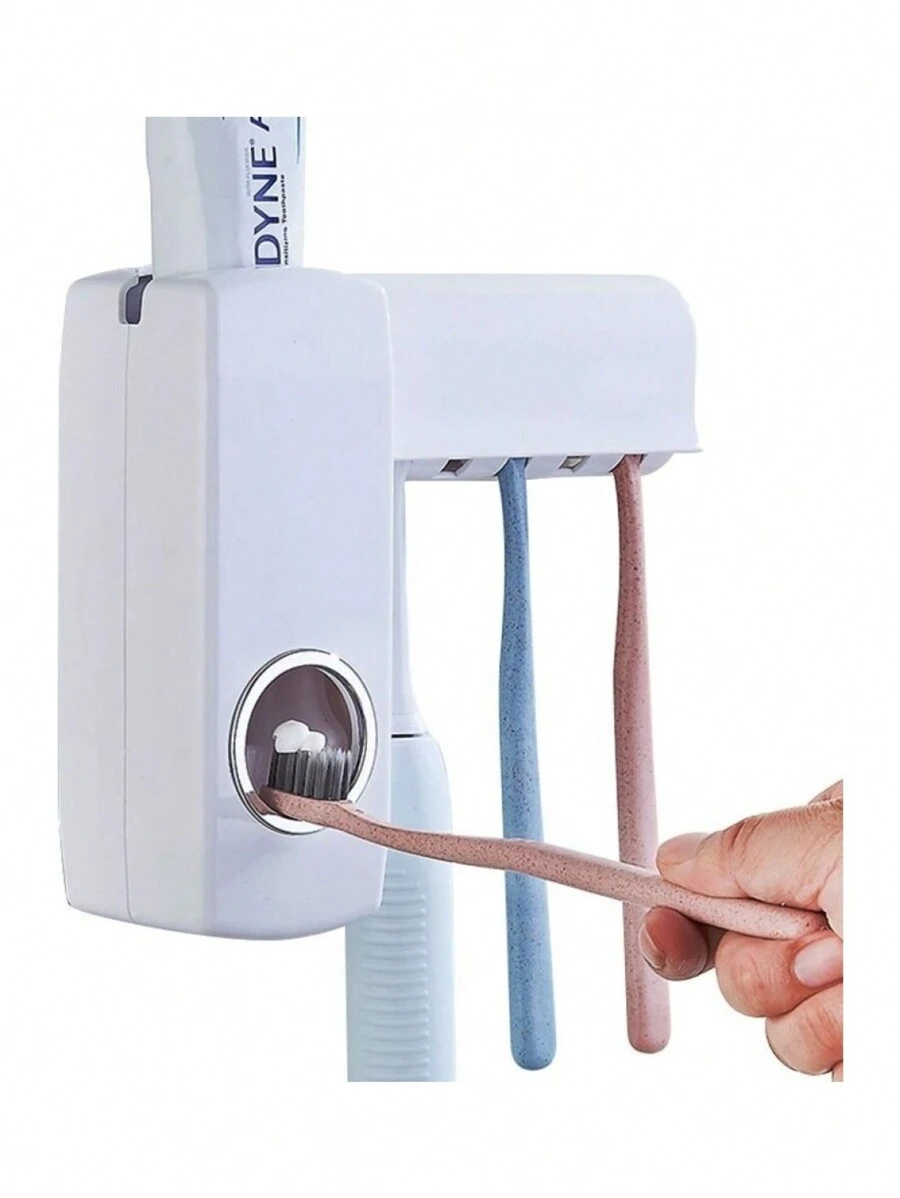 Toothbrush Holder Automatic Toothpaste Dispenserhome Bathroom Decor Summer - White - View 1