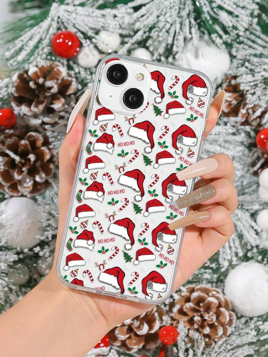 1 Miếng Được Sơn Mũ Giáng sinh Mẫu Ốp lưng & bao da điện thoại Tương thích với iPhone - Nhiều màu - Xem 1