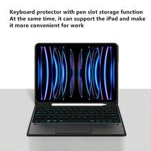 Vỏ bàn phím TrackPad có đèn nền tiếng Tây Ban Nha tương thích với Ipad Pro 11 inch 1, 2, 3, 4 2018-2022 tương thích với Ipad Air 5, máy tính bảng thế hệ thứ 4, bàn phím Magic Smart TouchPad - bố cục tiếng Tây Ban Nha - Xem 10