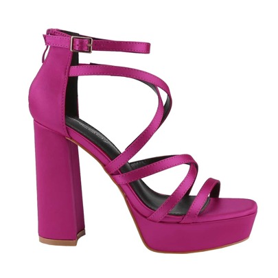 BELOVELY【Ava-20】Women's Fashion Stilettos Open Toe Pump Heel Platform Sandals