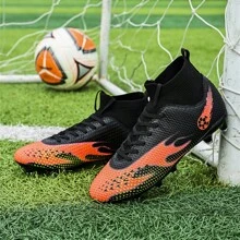 1 Pair 2023 New Style Autumn Sports Adult Soccer Shoes, Men's And Women's Falcon Anti-slip Breathable Training And Match Football Shoes