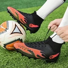 1 Pair 2023 New Style Autumn Sports Adult Soccer Shoes, Men's And Women's Falcon Anti-slip Breathable Training And Match Football Shoes
