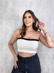 Women Knit Tops - 白色 - 查看 1