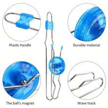 1入組發光發亮魔術波浪追踪陀螺儀飛輪 - 藍色 - 查看 2