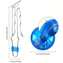 1入組發光發亮魔術波浪追踪陀螺儀飛輪 - 藍色 - 查看 5