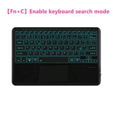 Bao da bàn phím TrackPad có đèn nền tiếng Tây Ban Nha Bao da tương thích với Galaxy Tab S8+ / S7 FE /Plus 12,4 inch S7fe X800 X806/T730 T735 T736/T970 T975 Máy tính bảng tách rời từ tính Bàn phím TouchPad thông minh mỏng - Bố cục đen-Tây Ban Nha - Xem 3