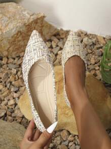 Women's Flat Shoes - Beige - View 1