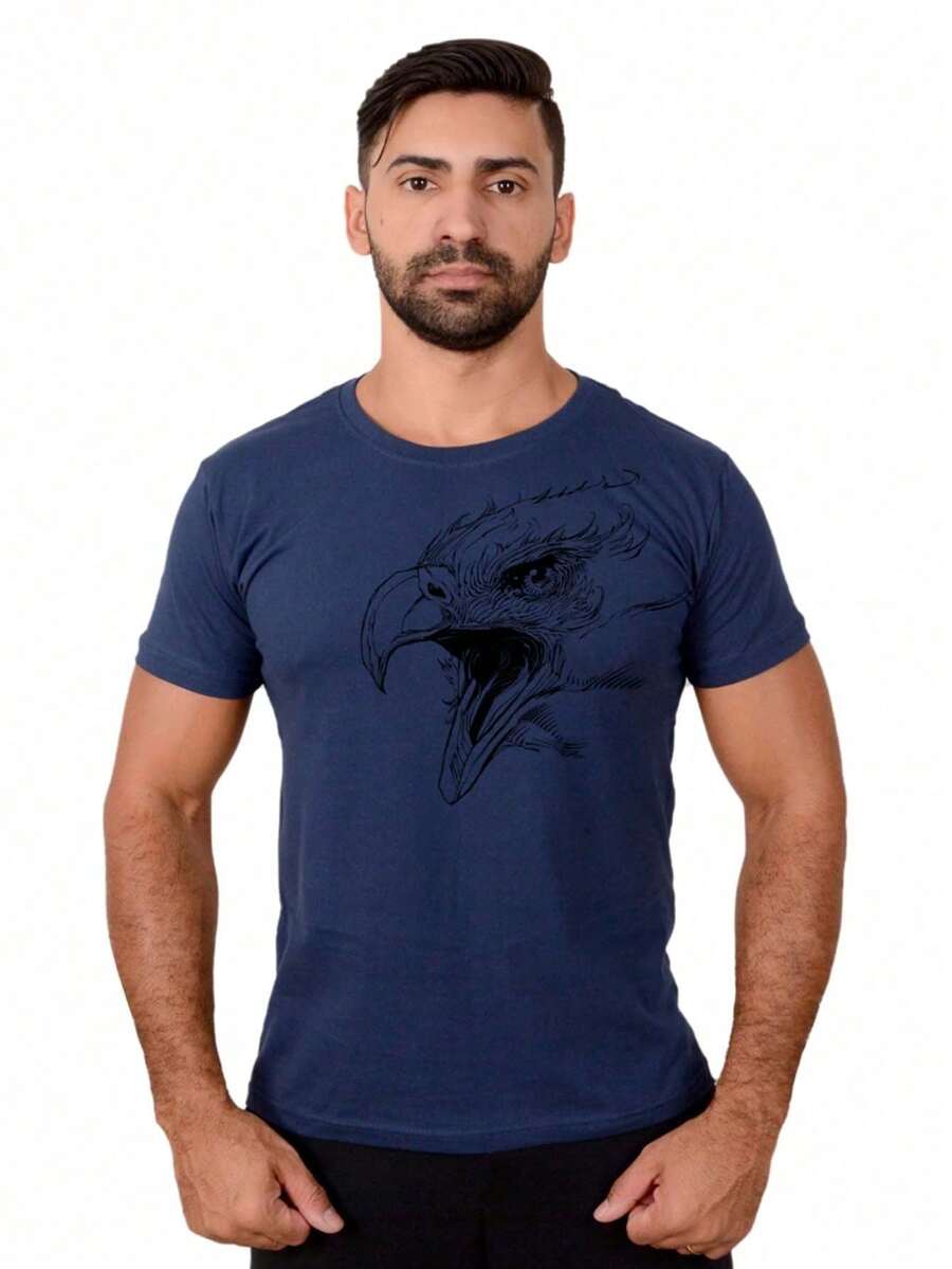 Men T-Shirts - 藏蓝色 - 查看 1