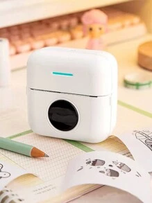 迷你便攜式照片印表機，考題印表機，附 5 卷熱感紙，適用於二維碼、待辦事項清單等的印表機，日常想法表達列印，列印每時每刻也適合辦公室 - 白色 - 查看 10