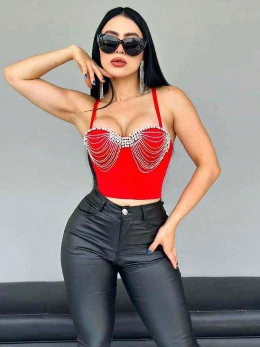 Pantalon de vinipiel - Negro - Ver 1