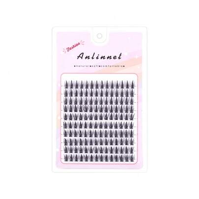 160 bouquets de faux cils noirs naturels style manga, cils de style anime à grande capacité. Extensions de cils de style asiatique, bandes de cils, faux cils