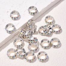 20 cái Đồng & Pha lê & Lớn Lỗ Hạt Spacer Hạt Bộ Đối với Làm đồ trang sức , Không giới tính - Nhiều màu - Xem 12