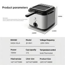 1 pieza Aparato de acero inoxidable eléctrico moderno multifuncional de cocina para cocina - Plateado - Ver 2