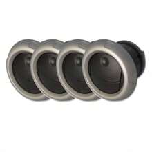 Kit Difusor Ar Central Lateral Fiesta Rocam 2008 até 2014 Prata