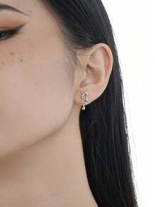 1 對女士耳環,ins 風格,奢華,不常見,黃銅材質,不對稱熔岩水滴流體形狀耳釘,歐美設計,個性化時尚耳釘,耳飾