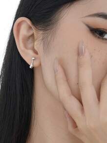 1 對女士耳環,ins 風格,奢華,不常見,黃銅材質,不對稱熔岩水滴流體形狀耳釘,歐美設計,個性化時尚耳釘,耳飾