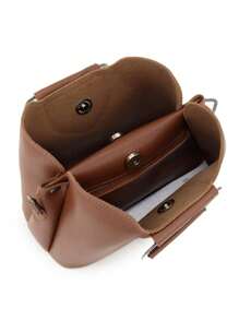 Women Tote Bags - 駝色 - 查看 4