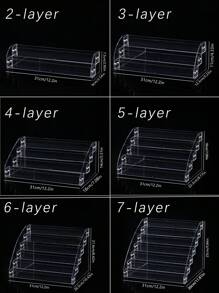 1pc Transparent Simple Stair-Shaped Glasses Storage Rack Suitable For Male And Female Sunglasses Sunscreen Glasses Etc. 2-7 Layers Optional Large Capacity Glasses Display Stand - Clear - View 3