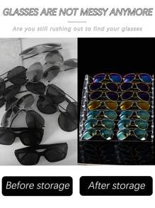 1pc Transparent Simple Stair-Shaped Glasses Storage Rack Suitable For Male And Female Sunglasses Sunscreen Glasses Etc. 2-7 Layers Optional Large Capacity Glasses Display Stand - Clear - View 6