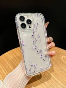 夏季花卉图案柔软TPU防震保护壳适用于 16 Pro Max、13、15防水防摔防刮 - 彩色 - 查看 2