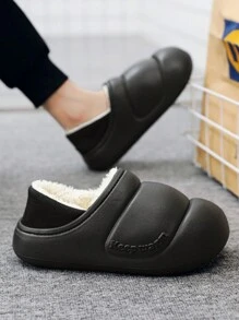 Ladies' Winter Warm Indoor Cartoon Animal Pattern Plush Slippers With Thick Soles And Comfortable Round Toe, Low-cut Style, Lightweight And Fun Home Slippers