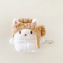 Winter Apple Cute Fluffy Cat Earphone Case Compatible With Airpods1/2/Airpods Pro/Airpods 3/Airpods Pro (2nd Generation), Earphones Not Included - White - View 6