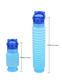 男女通用的便攜式可伸縮小便器,適用於汽車、旅行、露營、戶外活動(可伸縮小便器+紫色漏斗)