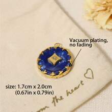 1入組天然石頭吊墜和18k鍍金鈦鋼鏈配件,適用於diy珠寶製作 - 金色 - 查看 30