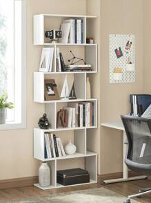 VASAGLE Bücherregal, Regal mit 6 Ebenen, Standregal, Büroregal, freistehend, Dekoregal, zur Präsentation, modern, für Wohnzimmer, Schlafzimmer, Büro - Weiss - Übersicht 3